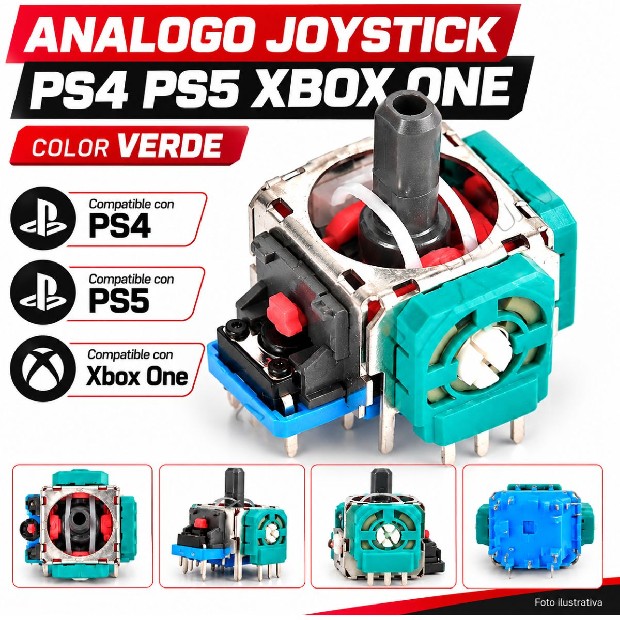 &ua ANALOGO JOYSTICK PS4 PS5 XBOX ONE VERDE